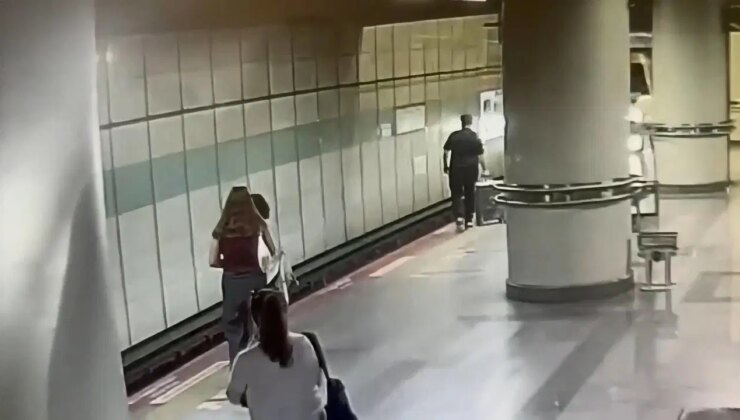 O anlar kameraya yansıdı… Şişli’de görme engelli Enes, valiziyle metro raylarına düştü