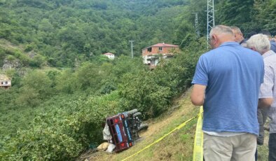 Ordu’da patpat devrildi: Sürücünün eşi öldü