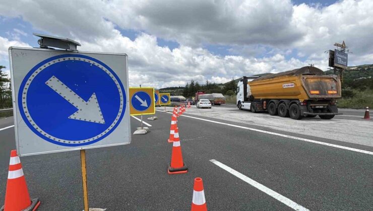 Otoyolda Üstyapı Onarımı: İstanbul Yönü Kapatıldı
