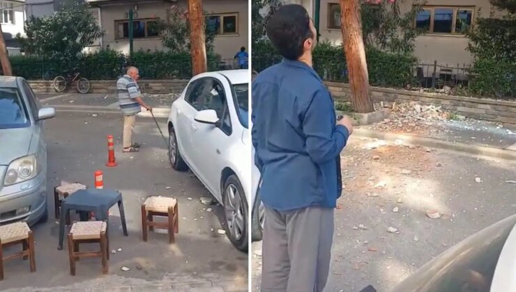 Samsun’da öğretmenevi duvarından beton parçaları düştü