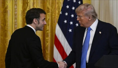ABD Başkanı Trump ile Fransa Cumhurbaşkanı Macron bir araya geldi