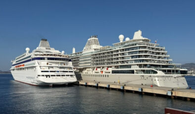 Bodrum’a iki kruvaziyer gemisiyle 957 turist geldi