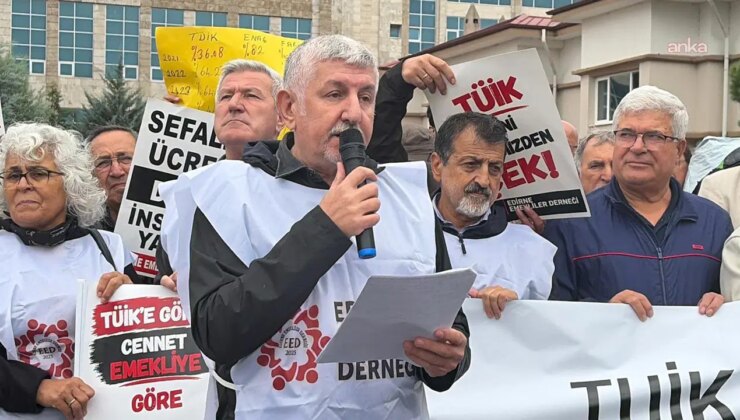 Edirne’de emekliler tek ses oldu: ‘Bu ülkede gerçekler rakamlarda saklı!’