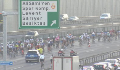 Gerekçe bisiklet yarışı: İstanbul’da FSM Köprüsü’nde Ankara yönü trafiğe kapatıldı