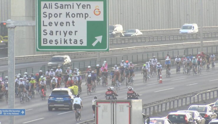 Gerekçe bisiklet yarışı: İstanbul’da FSM Köprüsü’nde Ankara yönü trafiğe kapatıldı