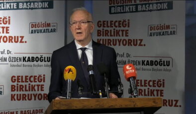 İbrahim Kaboğlu İstanbul Barosu Başkanlığına yeniden aday oldu: ‘Türkiye’de hukuku etkili kılmaya davet ediyorum’