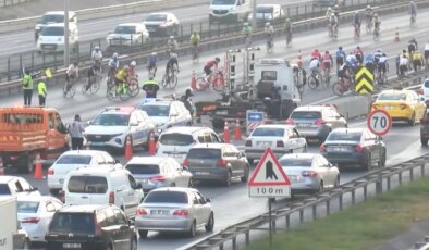 İstanbul’da ‘bisiklet yarışı’ nedeniyle kapatılan yollar trafiğe açıldı
