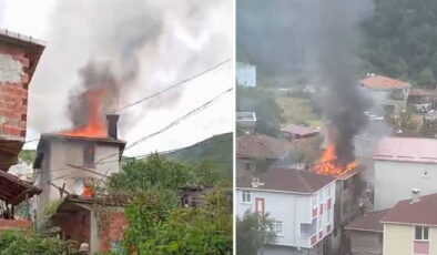 Kastamonu’da korkutan yangın: 2 katlı ev ile bir yıllık fındık hasadı küle döndü