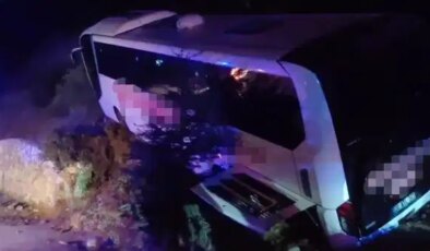 Manisa’da ‘yolcu otobüsü’ kazası: 18 yaralı