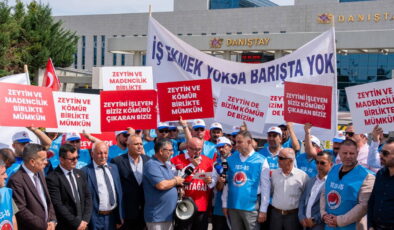 Milaslı muhtarlar ve işçilerden Danıştay önünde ‘kamulaştırma davası’ açıklaması