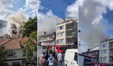 Sarıyer’de çatı yangını panik yarattı: Alevler park halindeki araca sıçradı
