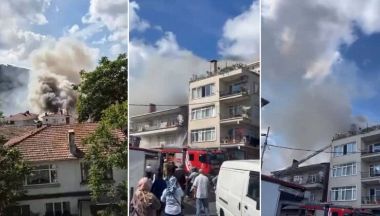 Sarıyer’de çatı yangını panik yarattı: Alevler park halindeki araca sıçradı