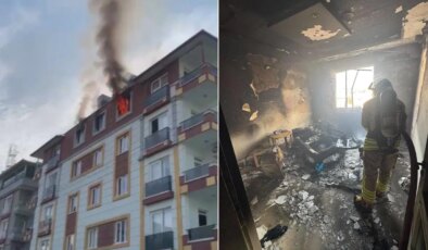 Şarjdaki telefon alev aldı… 5 kişilik aile yangından son anda kurtuldu