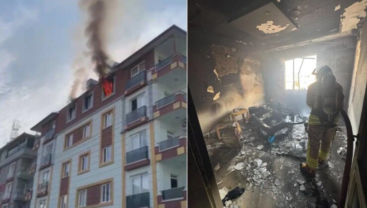 Şarjdaki telefon alev aldı… 5 kişilik aile yangından son anda kurtuldu