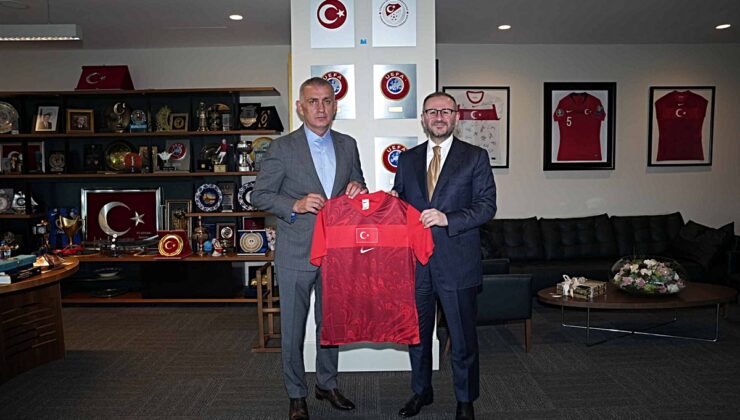 Şenol Kazancı, TFF Başkanı Hacıosmanoğlu’nu ziyaret etti, lig yayın ihalesi görüşüldü