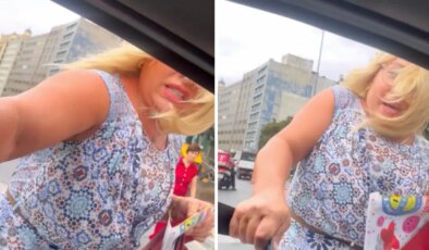 Şişli’de trafikte kornaya basıp tepki gösteren kadına saldırdı: Beni öyle çekemezsin kafanı kırarım