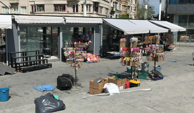 Taksim’in çiçekçileri 4 yıl sonra yeni yerine taşındı