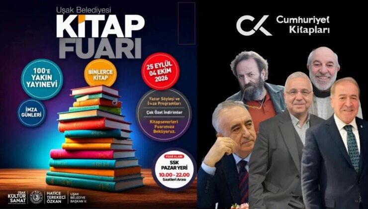 Uşak’ta kitap günleri başlıyor: 86 konuk, 100’e yakın yayınevi