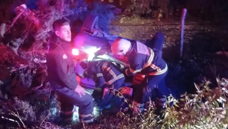 Adıyaman’da otomobil şarampole yuvarlandı: 3 yaralı
