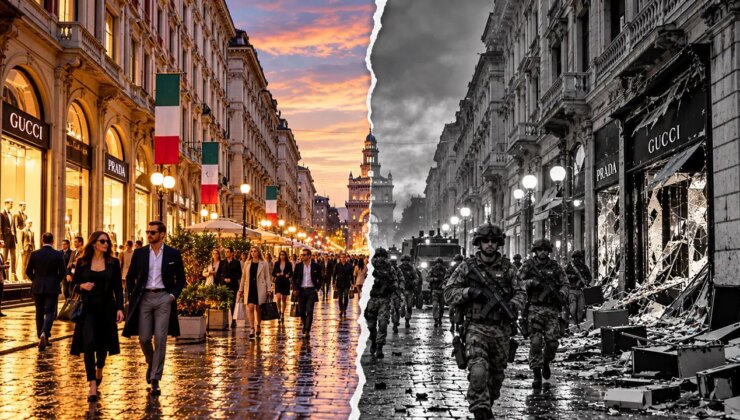 Avrupa’nın moda başkentinde olağanüstü görüntüler: Milano’da 500 asker adeta savaşa hazırlanıyor