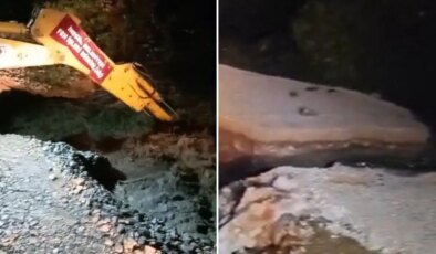 Bursa’da sağanak köprüyü çökertti: Sürücüler mahsur kaldı