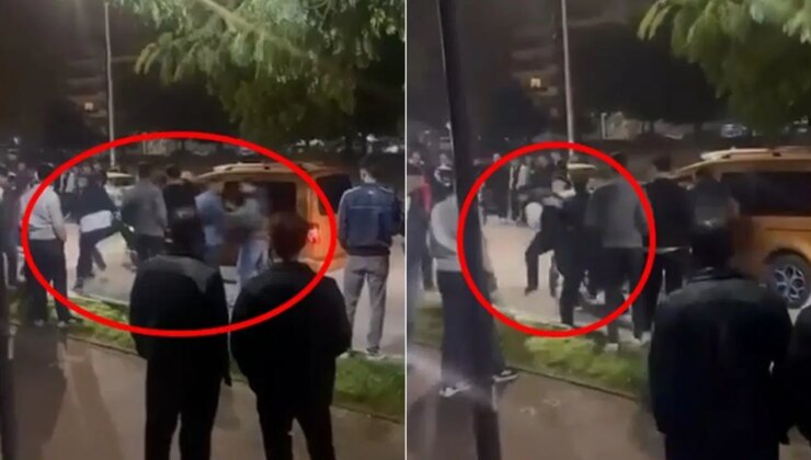 Bursa’da tekmeli yumruklu kavga kamerada