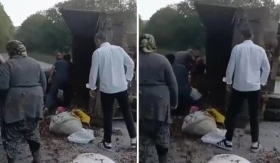 Düzce’de traktör römorku devrildi: Çok sayıda yaralı var!
