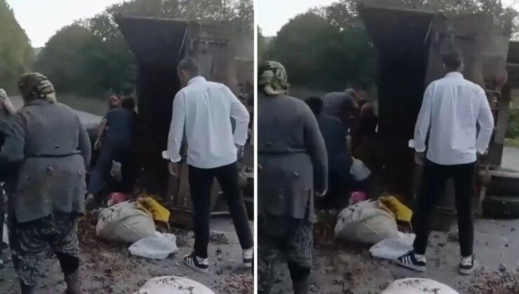 Düzce’de traktör römorku devrildi: Çok sayıda yaralı var!