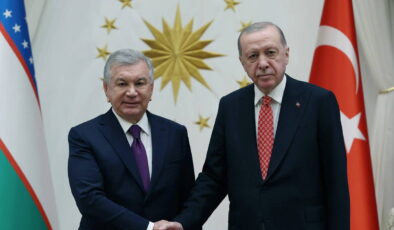 Erdoğan, Özbekistan Cumhurbaşkanı Mirziyoyev ile görüştü