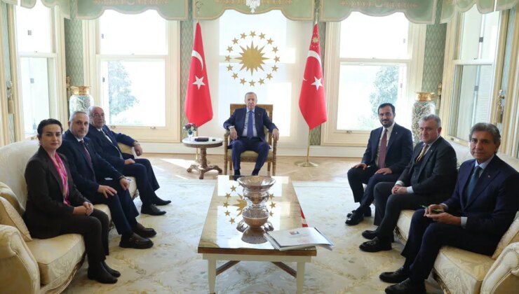 Erdoğan, Vahdettin Köşkü’nde Şile Belediye Başkan Vekili Terzi’yle görüştü
