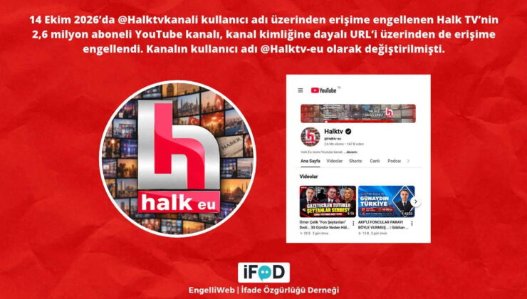 Halk TV’nin YouTube kanalına yeniden erişim engeli kararı