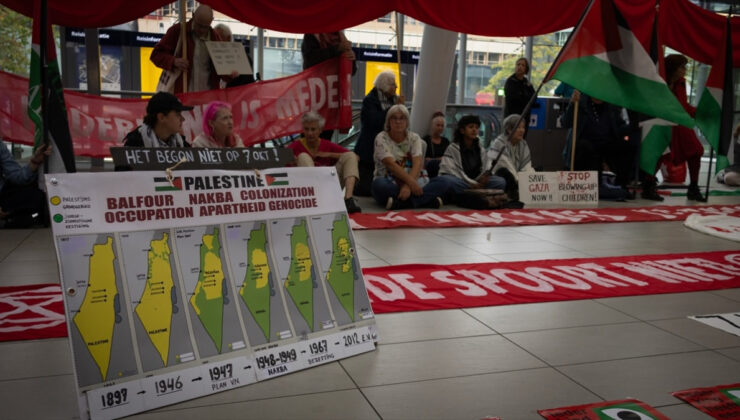 Hollanda’da Filistin’e destek eylemleri düzenlendi