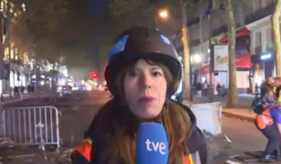 İspanyol TV’sinden Paris hamlesi: Sokaktaki gerilime savaş muhabiri gönderdiler
