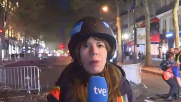 İspanyol TV’sinden Paris hamlesi: Sokaktaki gerilime savaş muhabiri gönderdiler