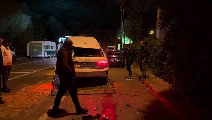 İstanbul Sarıyer’de otomobil park halindeki 6 araca çarptı: Yaralılar var!
