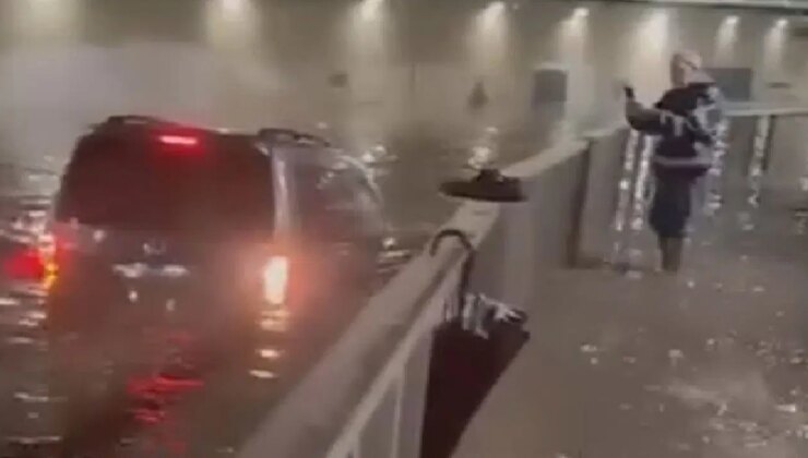 İstanbul’da sağanak etkili oldu: Pendik’te alt geçidi su bastı