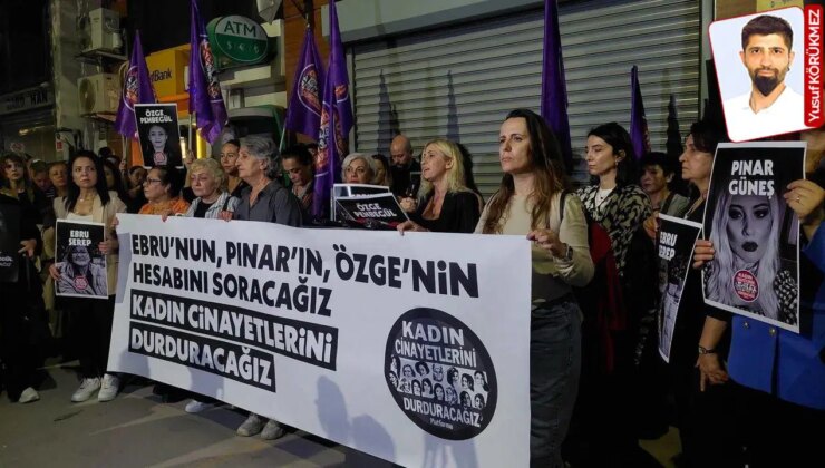 İzmir’de üç kadın cinayetine karşı protesto: ‘Kazanana dek susmayacağız’