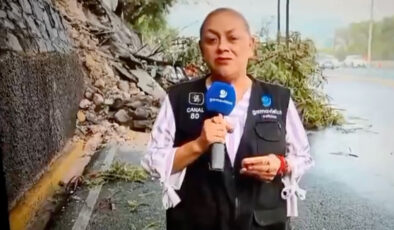 Meksika’da canlı yayında kaza: Haber ekibine kamyonet çarptı