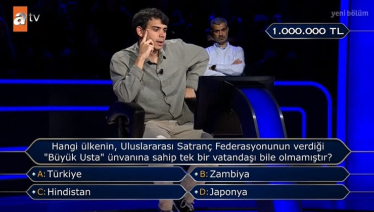 Milyoner’de 1 milyonluk satranç sorusu: Cevap şaşırttı