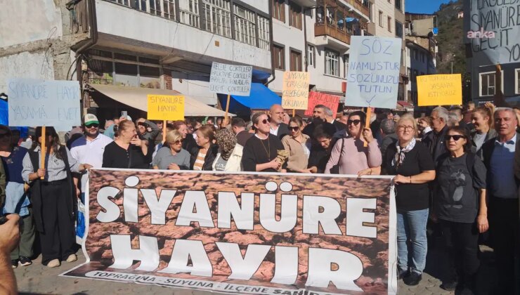 Murgul’da ‘Siyanüre Hayır’ yürüyüşü: ‘Çocuklarımızın geleceği tehlikede’