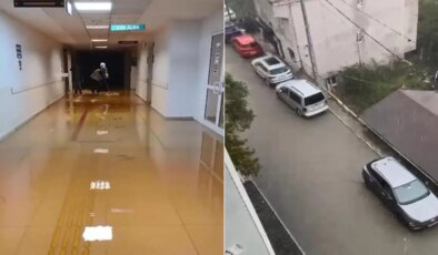 Sarıyer’de yoğun yağış: Hastaneyi ve evleri su bastı