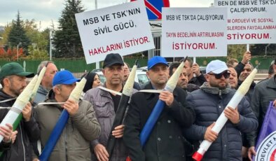 Savunma alanındaki sivil memurlardan özlük hakları eylemi: ‘Bıçak kemiği parçaladı’