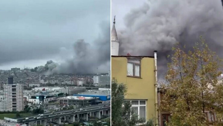 Son Dakika… Bayrampaşa’da sanayi sitesinde korkutan yangın