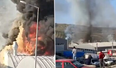 Son dakika… Hatay’da mobilya fabrikasında korkutan yangın!
