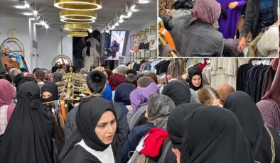 Sultangazi’de uygun fiyatlı kıyafet kampanyası nedeniyle izdiham yaşandı