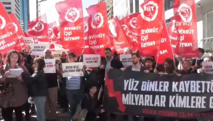 TİP’ten TMSF önünde ‘fon krizi’ protestosu: ‘Yüz binler kaybetti, milyarlar kime gitti?’