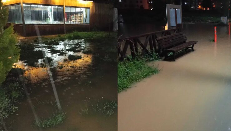 Tunceli’de şiddetli sağanak: Park içindeki işletmeler su altında kaldı!