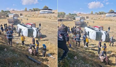 Van’da TIR ile yolcu minibüsü çarpıştı: 1’i ağır, 11 yaralı